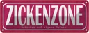 Blechschild 10x27 cm Zickenzone eigene Gefahr Dekoration
