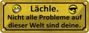 Blechschild 10x27 cm Lächle nicht alle Problem deine Spruch Zitat