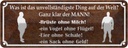 Blechschild 10x27 cm MANN Brüste ohne Milch Eier Spruch Zitat