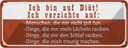 Blechschild 10x27 cm ich bin auf Diät verzichte Dekoration Spruch Zitat