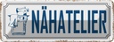 Blechschild 10x27 cm Nähatelier Beruf Arbeit
