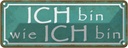 Blechschild 10x27 cm ich bin wie Dekoration Spruch Zitat