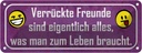 Blechschild 10x27 cm verrückte Freunde sind alles was Spruch Zitat