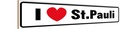 Holzschild 10x46 cm i love St. Paulli Herz Dekoration