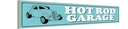 Holzschild 10x46 cm Hot rod Garage Auto Werkstatt