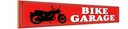 Holzschild 10x46 cm Bike Garage Motorrad Auto Werkstatt