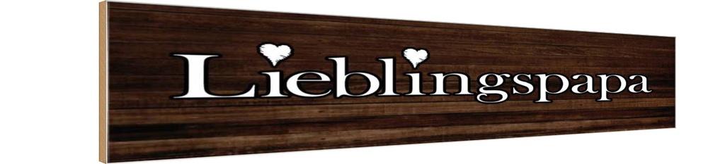 Holzschild 10x46 cm Lieblingspapa Papa Herz Familie Freunde