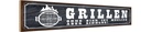 Holzschild 10x46 cm Grillen ohne Bier ist möglich Essen Trinken