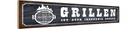Holzschild 10x46 cm Grillen ist auch Kochen Essen Trinken