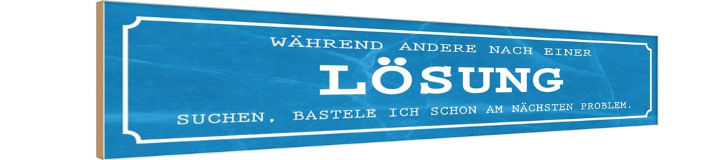 Holzschild 10x46 cm während andere Lösung suchen Dekoration