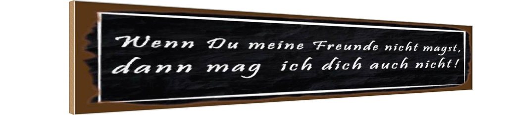 Holzschild 10x46 cm wenn meine Freunde nicht magst Familie