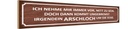 Holzschild 10x46 cm ich immer nett doch Arschloch Spruch Zitat