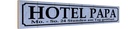 Holzschild 10x46 cm Hotel Papa 24 Stunden am Tag Warnschild Hinweisschild