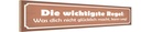 Holzschild 10x46 cm was nicht glücklich macht Dekoration