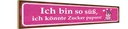 Holzschild 10x46 cm ich bin so süß Zucker pupsen Spruch Zitat