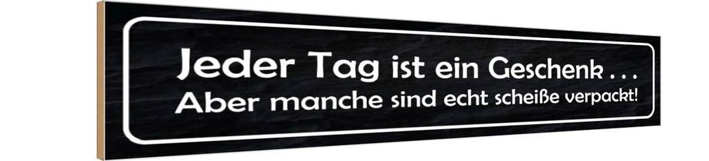 Holzschild 10x46 cm jeder Tag ist ein aber Spruch Zitat