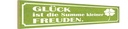 Holzschild 10x46 cm Glück ist Summe kleiner Freuden Spruch Zitat