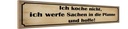 Holzschild 10x46 cm koche nicht werfe Sachen Pfanne Spruch Zitat