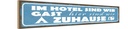 Holzschild 10x46 cm Camping hier sind wir zuhause Spruch Zitat