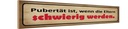Holzschild 10x46 cm Pubertät wenn Eltern schwierig Spruch Zitat