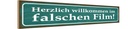 Holzschild 10x46 cm herzlich willkommen im Film Spruch Zitat