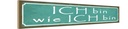 Holzschild 10x46 cm ich bin wie Spruch Zitat
