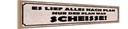 Holzschild 10x46 cm es lief alles nach Plan nur der Spruch Zitat
