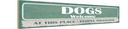 Holzschild 10x46 cm Dogs welcome People tolerated Tier Haustier