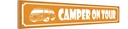 Holzschild 10x46 cm Camper on tour Camping Outdoor