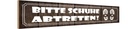 Holzschild 10x46 cm bitte Schuhe abtreten Warnschild Hinweisschild