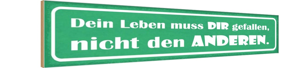 Holzschild 10x46 cm dein leben muss Die gefallen Dekoration