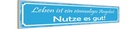 Holzschild 10x46 cm Leben ist ein einmaliges Angebot Spruch Zitat