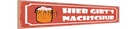 Holzschild 10x46 cm Bier hier gibt`s Nachschub Essen Trinken
