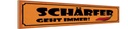 Holzschild 10x46 cm schärfer geht immer Dekoration