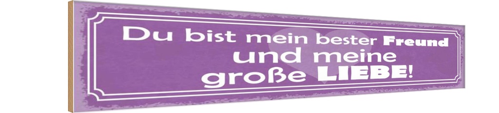 Holzschild 10x46 cm bester Freund und große Liebe Familie Freunde