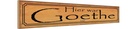 Holzschild 10x46 cm hier war Goethe nie Dekoration