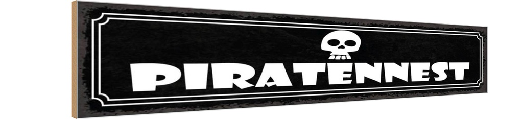 Holzschild 10x46 cm Piratennest Dekoration