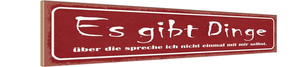[LA-121533-H] Holzschild 10x46 cm es gibt Dinge über die spreche Dekoration