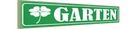 Holzschild 10x46 cm Garten Blume grün