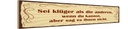 Holzschild 10x46 cm Sei klüger aber sag es nicht