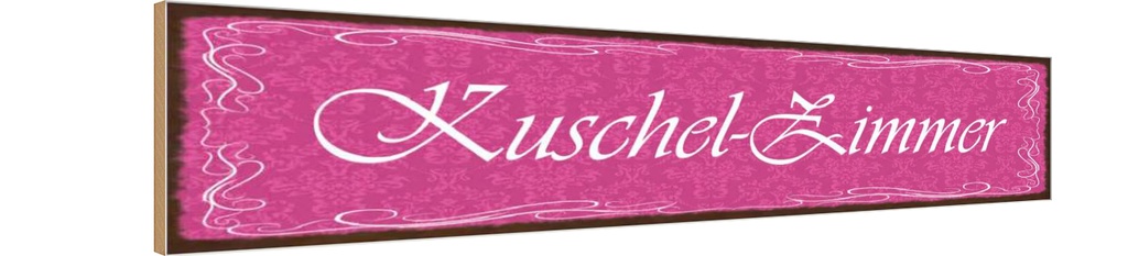 Holzschild 10x46 cm Kuschel-Zimmer