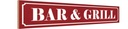Holzschild 10x46 cm Bar & Grill