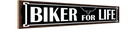 Holzschild 10x46 cm Biker for life