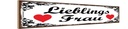 Holzschild 10x46 cm Libelingsfrau Herz