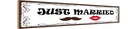 Holzschild 10x46 cm Just married Ehepaar