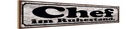 Holzschild 10x46 cm Chef im Ruhestand