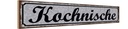 Holzschild 10x46 cm Kochnische