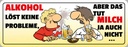Holzschild 10x27 cm Alkohol löst keine Probleme Essen Trinken