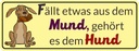 Holzschild 10x27 cm gehört es dem Hund Tier Haustier