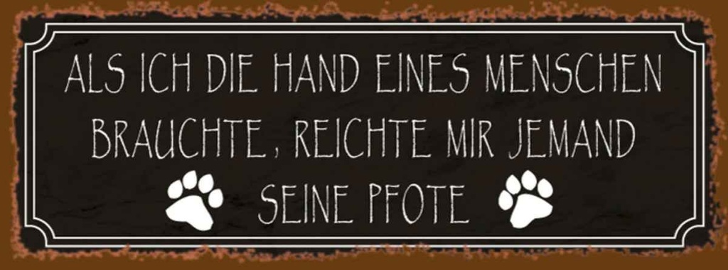 Holzschild 10x27 cm als ich Hand eines Menschen brauchte